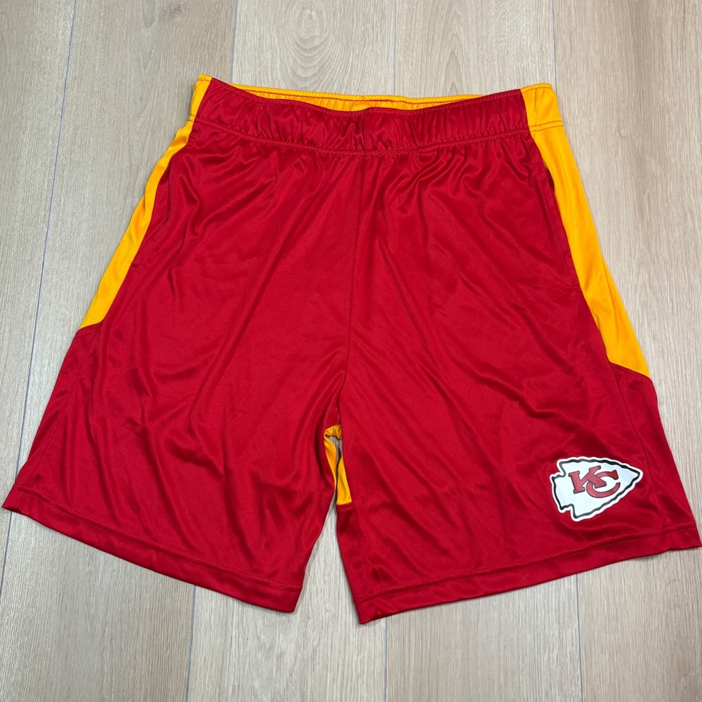 Fanatics Kansas City Chiefs Mens XL Red Gold Athletic Training Shorts NFL